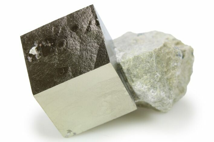 Natural Pyrite Cube In Rock - Navajun, Spain #265312